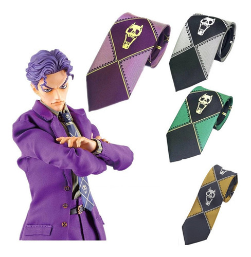 Corbata De Yoshikage Kira De Jojo's Bizarre Adventure Color Purple Yellow