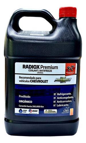 Refrigerante Qvar Radiox Premium Chevrolet