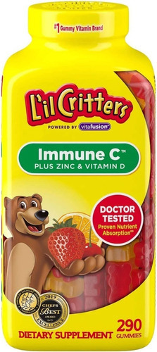 L'il Critter Inmune C Plus Zinc Y Vitamina D 290 Gummies