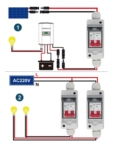Combinador Solar Dc Pv Disconnect Ip65, Distribución A Prueb