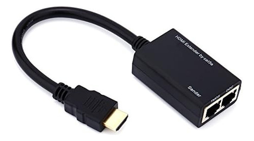 Convertidor Pusokei Cat6 Cat7 A Hdmi, Repetidor Extensor Lan