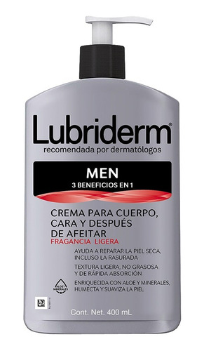 Crema Corporal Para Hombre Lubriderm Con Fragancia 3 En 1 40