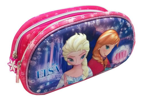 Cartuchera 2 Cierres 3d Disney Frozen Elsa Mundomanias