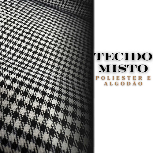 Tecido Pied De Poule Xadrez Fio Tinto Preto E Branco 2 Metros Xadrez