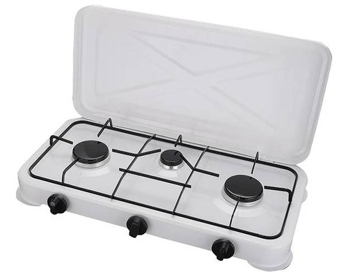 Cocina Cocinilla A Gas Encimera 3 Platos Con Tapa Camping