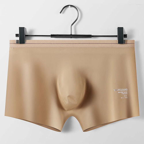 Calzoncillos Sin Costuras De Seda Helada De Color Liso Para