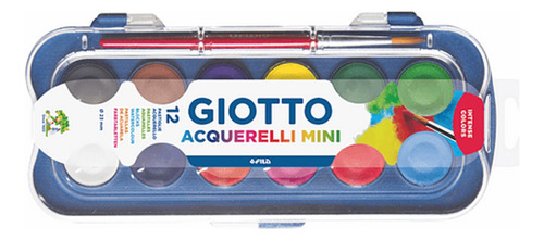 Kit de tableta Giotto con acuarela de 12 colores - Colores intensos