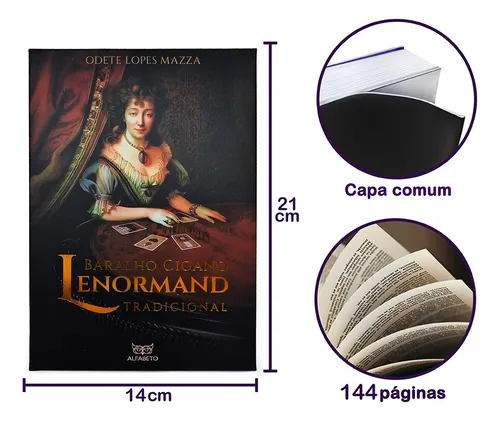 Baraja de libros gitanos Lenormand Traditional Book + 38 cartas