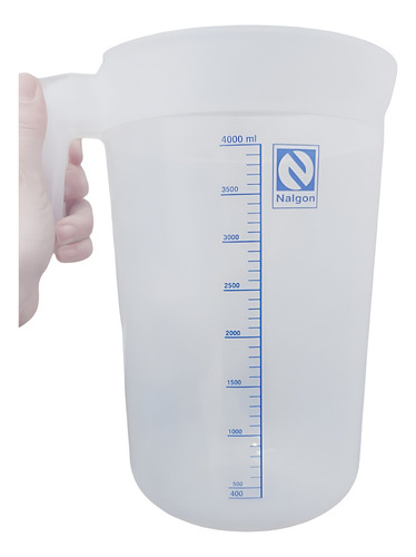 Jarra Graduada Polipropileno 4000ml Nalgon Graduação 4 Litro Cor Leitoso