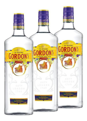 Combo Gin Gordon´s - 3 Unidades