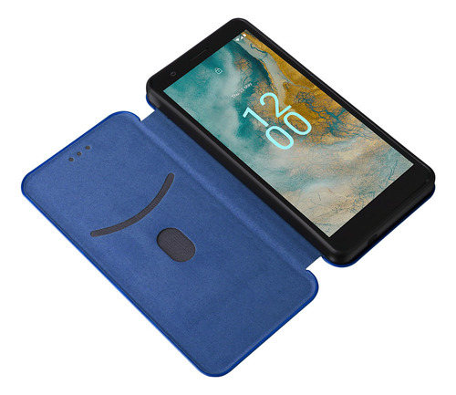 Funda Tipo Cartera De Fibra De Carbono For Teléfono Nokia