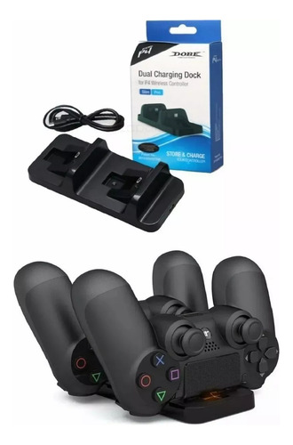 Base Cargador Dual Control Usb Ps4 Dobe Stand