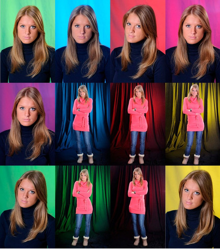 Imagen 9 de 10 de Reflector 45º P/ Flash Visico / Bowens P/ Fondos Colores