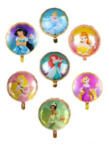 7 Globos Princesas Disney