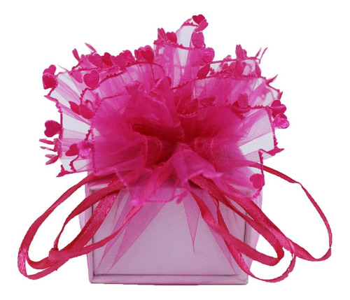 50 Saquinhos Flor De Organza Bem Casado - Importado