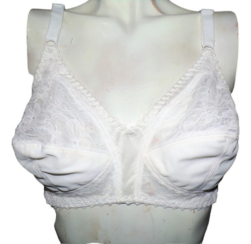 Brassier Blanco Sin Varillas Talla 38b Gelmar Essencial