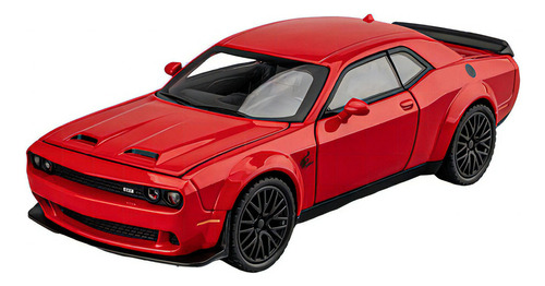 Coche De Metal En Miniatura Dodge Challenger Srt Hellcat Red Color Rojo