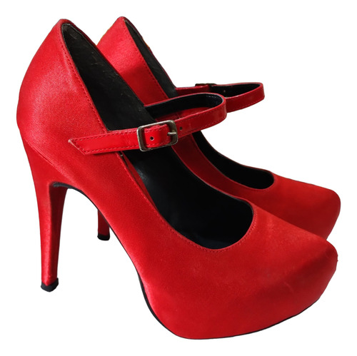 Zapatos Rojos Taco Aguja Batistella Mujer