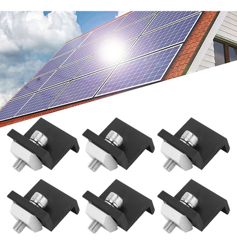 Abrazadera De Extremo Solar, 12 Piezas, Panel Fotovoltaico D