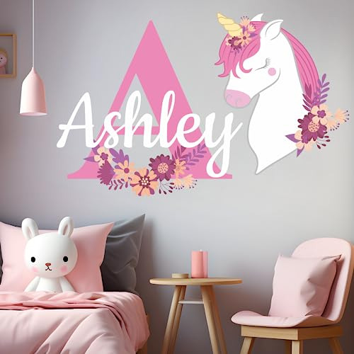 Calcomanías De Pared Con Nombre Personalizado E Inicial De U