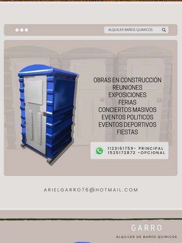 Imagen 4 de 5 de Alquiler De Baños Químicos