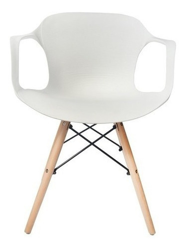 Silla Sillon Eames Escandinavo Pata De Madera Apoyabrazos