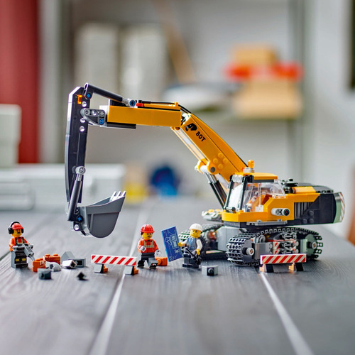 Lego 60420 City - Escavadeira De Construção Amarela