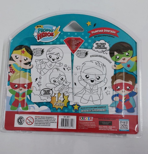 Poderosa Diversion. Set De Dibujo. Se Tu Propio Heroe Kreker