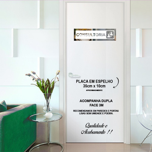 Placa Sinalização Consultoria Em Espelho Modelo Si9ab