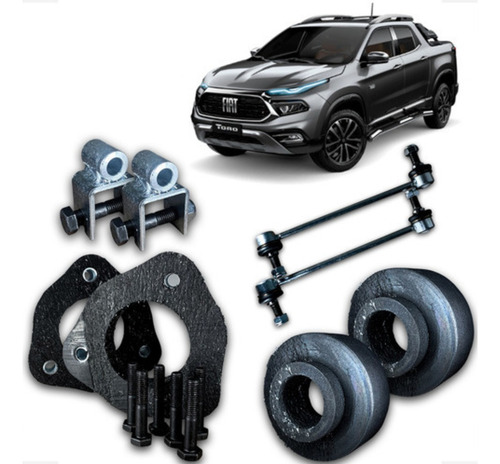 Kit Elevação Completa 2,5cm/4cm + Prolongador E Bieleta Toro