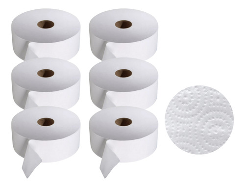 Papel Higienico Industrial Alba Hogar Jumbo 300mts 6 Rollos