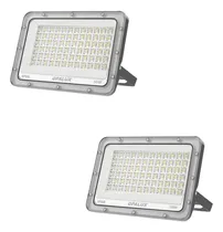 Comprar Pack X2 Lampara Reflector Led 50w Luz Amarilla Calida Jardin