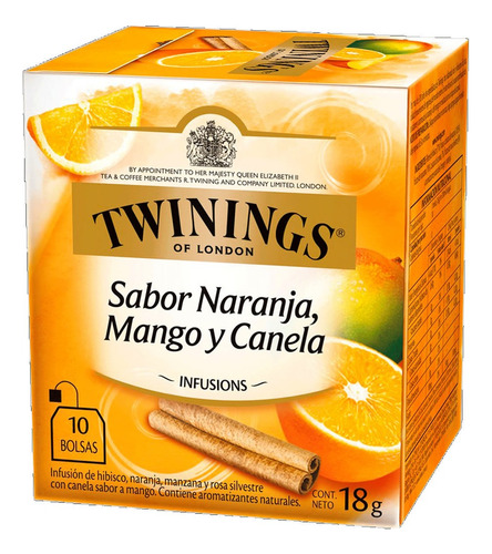 Te Twinings Naranja Mango Y Canela Caja X10u. - Tienda Deli