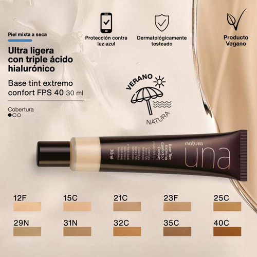 Base Tint Extremo Confort Fps 40 40c Una 30 Ml Natura