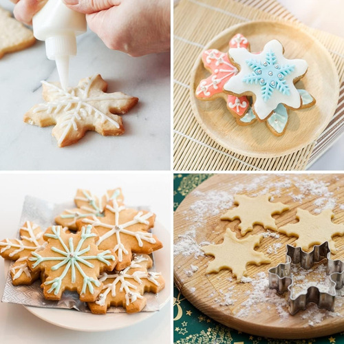 Juego De 9 Cortadores De Galletas De Copo De Nieve De Acero