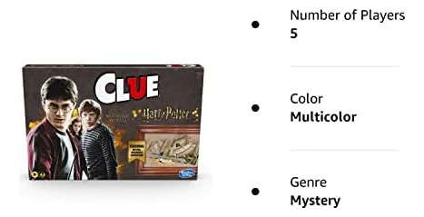 Hasbro Gaming Clue: Wizarding World Harry Potter Edition Mys