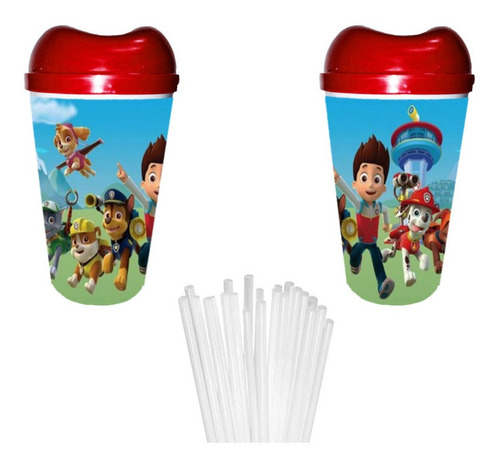 Vaso Pitillo Paw Patrol Sorpresa Piñata Regalo Fiesta