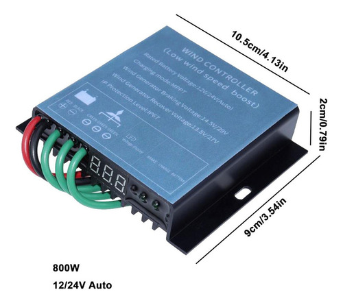 Controlador De Generador Eólico 12/24v 800w Mppt Wind Charge