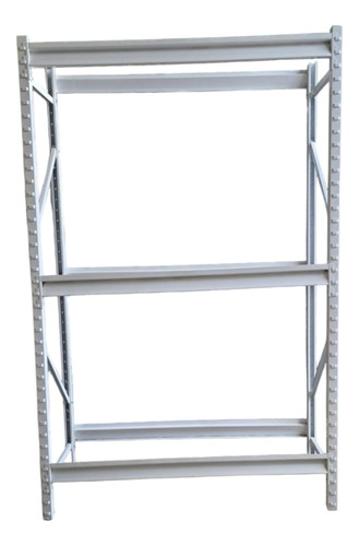 Rack De Carga Metálico 240x200x100cm 3 Niveles 300kg C/u #2 Blanco