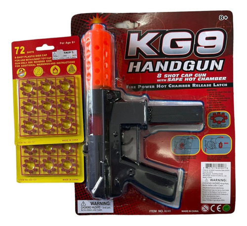 Juguete Pistola Fulminante Chinampin C/ 2 Cartuchos