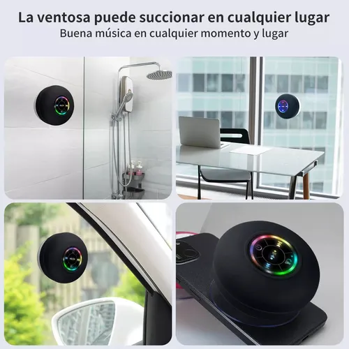 Mini Bluetooth Shower Speaker With Led Light Ipx4 Waterproof