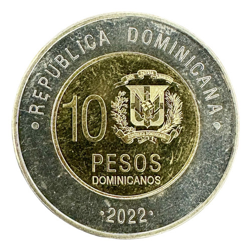 Dominicana - 10 Pesos - Año 2022 - Km #126 - Bimetálica