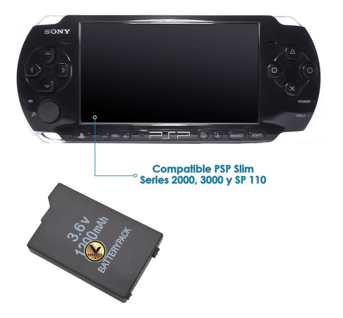 Imagen 5 de 7 de Batería Compatible Con Psp Slim Portable