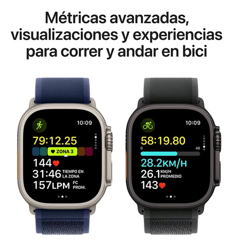 Apple Watch Ultra 2 49mm Gps + Celular Verde Nuevo En Caja Blanco Mesh Verde Plateado