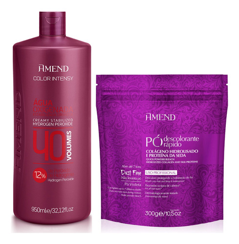 Amend Kit Água Ox 40 Vl 950ml + Pó Colágeno E Proteína 300g