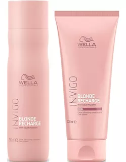 Shampoo 250ml + Acondicionador Wella Invigo Blonde Recharge