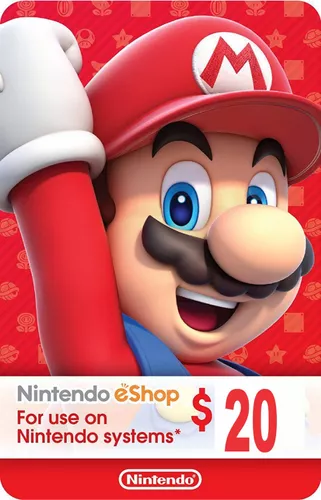 Cartão Nintendo Eshop Usa Switch 3ds Wii U Ecash $50 Dolares