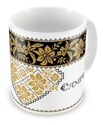 Imagen 3 de 3 de Taza Blusa Bordado Campechano Dorada