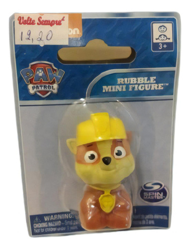 Brinquedo Bonequinho Patrulha Canina Miniatura Rubble 1317