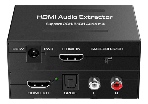 Dingsun Extractor De Audio Hdmi A Hdmi+ Optico (toslink Spdi